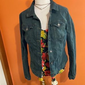 CALVIN KLEIN Denim Trucker Jean Jacket ~ Dark Wash Denim ~ Metal Buttons ~ L